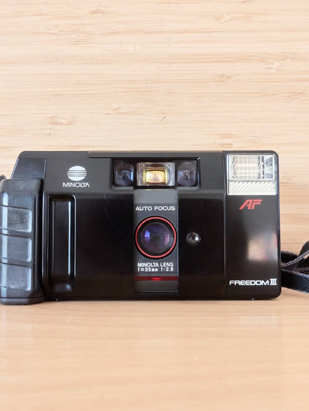 Minolta Freedom III 35mm Point and Shoot Film Camera Tested Working with Case
